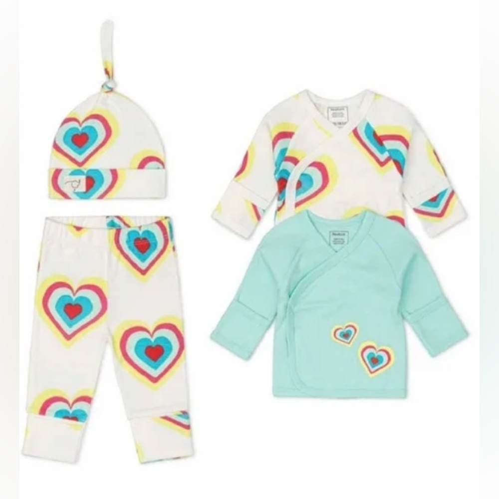 Paris Hilton x Monica + Andy Newborn 4 Piece Organic Cotton Gift Set New In Bag! - Picture 1 of 8